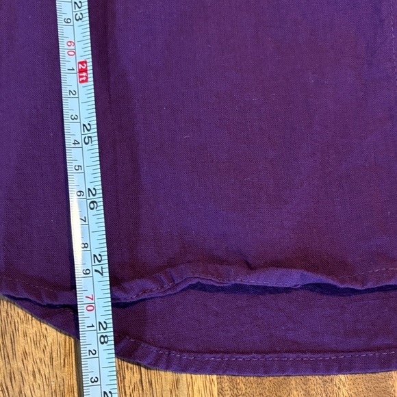 Women's Purple and Blue Button Down Shirt - Picture 10 of 13